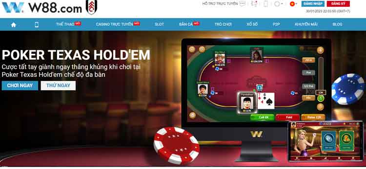 poker texas w88