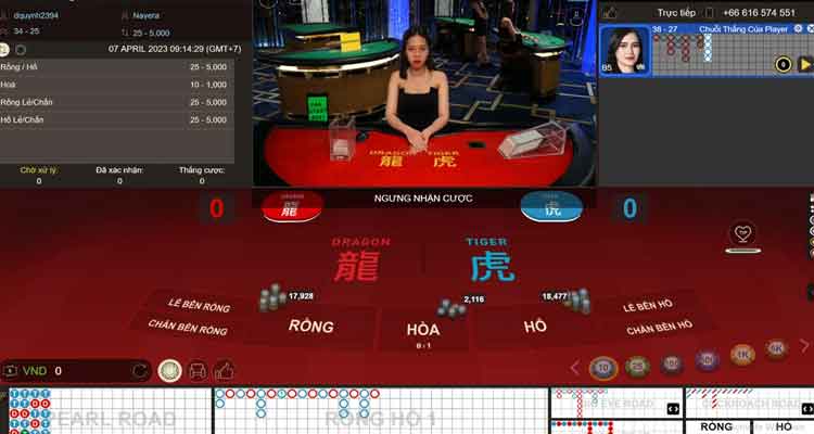 trò chơi Rồng Hổ W88