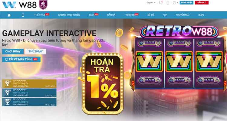 slot game retro w88