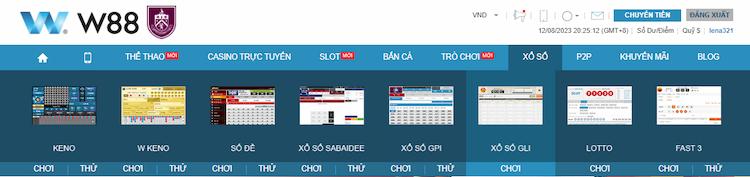Xổ Số GLI tại W88