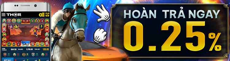 hoàn trả 0.25% tại W88