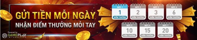 Gửi tiền mỗi ngày nhận điểm thưởng