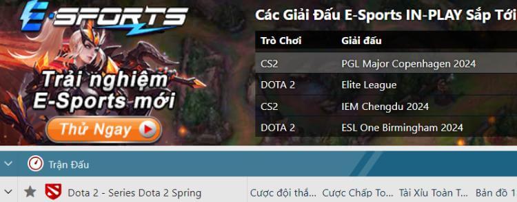 Tham gia cá cược E-sports tại W88