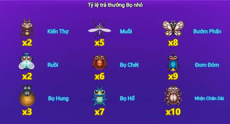 bảng thưởng bọ nhỏ
