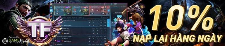 TF Gaming thưởng nạp lại 10%