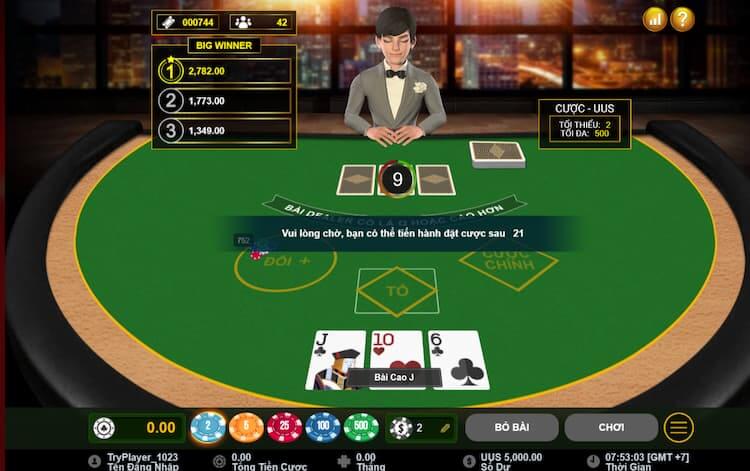 Giao diện three card poker