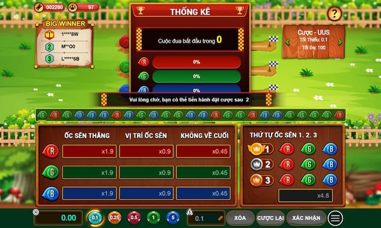 Giao diện cuộc đua kỳ thú