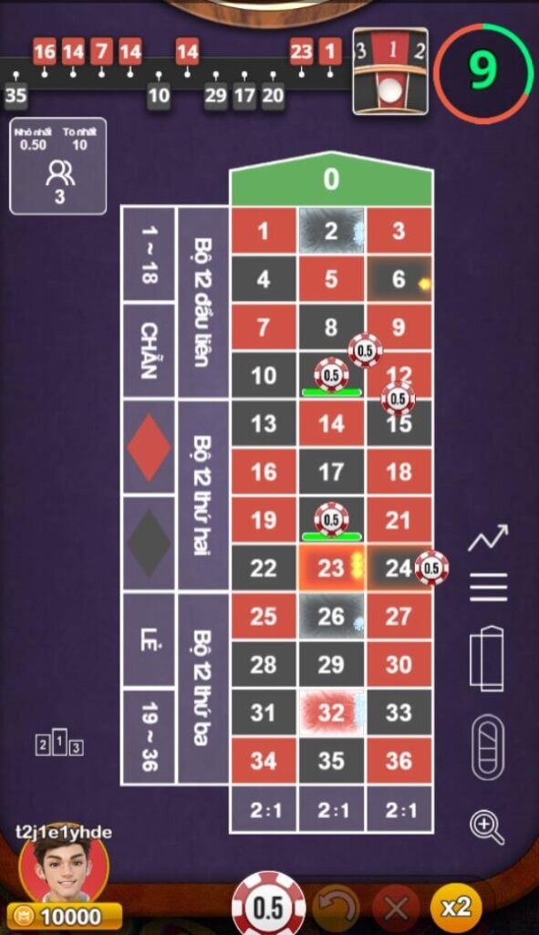 chơi European Roulette tại nhà cái w88